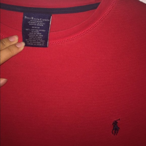 Polo Ralph Lauren Cotton Red Long Sleeve - Picture 2 of 6